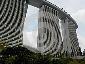 Marina Bay Sands, Singapore, view from the above.