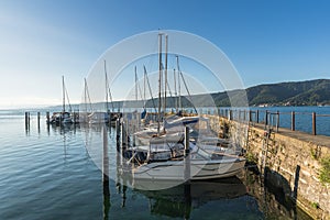 Marina in Bodman-Ludwigshafen on Lake Constance, Baden-Wuerttemberg, Germany photo