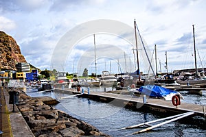 The marina of Calheta on the island of Madeira