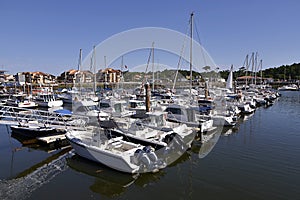 Marina of Capbreton in France