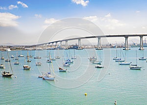 Marina and Coronado Bridge, San Diego