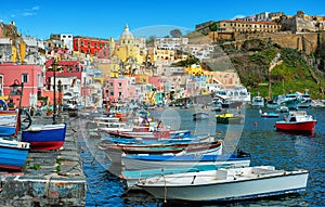 Marina di Corricella, Procida island, Naples, Italy