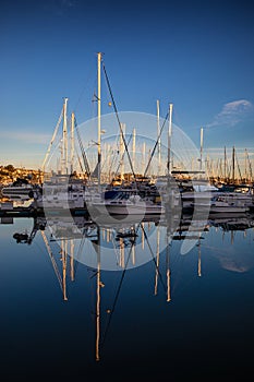 Marina Dock at Sunrise in San Diego California