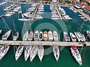 Marina drone photo in Pirovac, Croatia