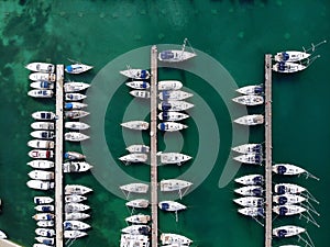 Marina drone photo in Pirovac, Croatia