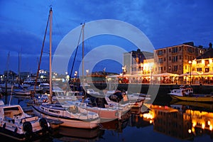 Marina in the evening, Plymouth, UK