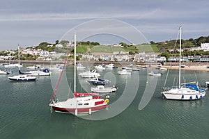 Marina in gorey town, channel islands