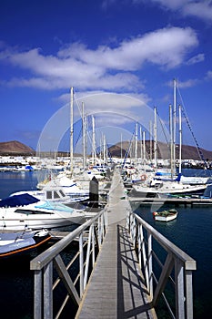 Exotic island marina