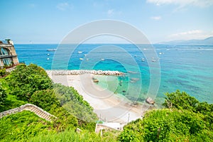 Marina Grande beach in Capri seen from above