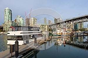 Marina at Granville Island in Vancouver BC Canada