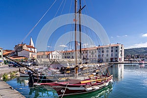 The marina in Isola Slovenia