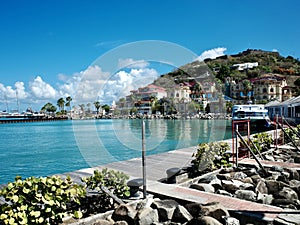 Marina With Luxury Homes in St. Maarten