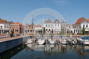 Marina in old harbour of Brouwershaven, Schouwen-Duiveland, Zeeland, Netherlands