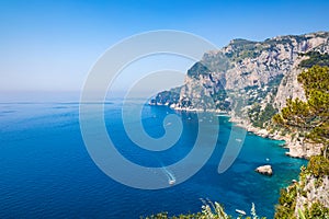 Marina Piccola and Monte Solaro, Capri Island, Italy photo