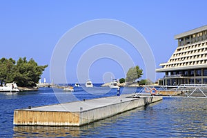 Marina for pleasure boats near Porto Carras