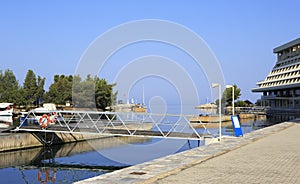 Marina for pleasure boats near Porto Carras