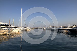 The marina at Puerto Portals in Mallorca