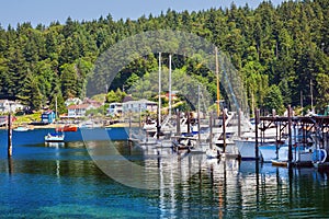 Marina Reflection Gig Harbor Washington State