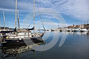 Marina in Saint Florent in Corsica