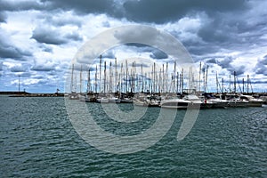 Marina in San Benedetto del Tronto, Ascoli Piceno, Marche, before the thunderstorm photo