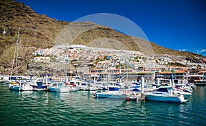 Marina of the small town Los Gigantes