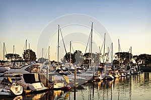 Marina at Sunset, California