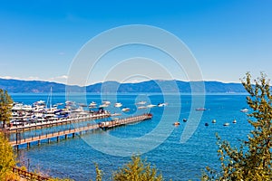 Marina in Tahoe City California USA