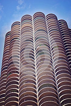 Marina Tower on sunny day in Chicago, Illinois.