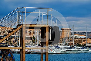 The marina of the town of El Campello in Alicante, Spain photo