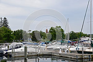 Marina in Traverse City at the Grand Traverse Bay, Michigan photo