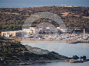 Marina of Villasimius, a famous tourist resort in the south of Sardinia, Italy