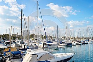 Marina, yachts, motorboats, citycsape, Cyprus