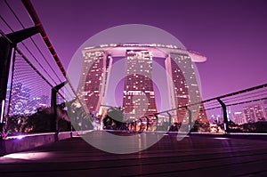 Marinabay Sands at Garden by Bay at night