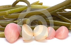 Marinade stalk garlic and garlic