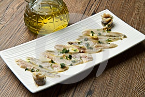 Marinated anchovies