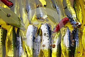 Marinated anchovies, spanish tapas food