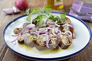 Marinated aubergines