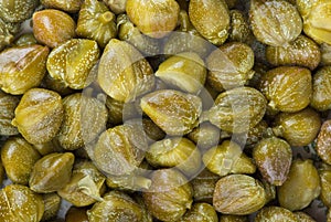 Marinated capers background