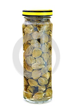 Marinated capers isolated