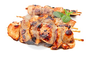 Marinated chicken skewer