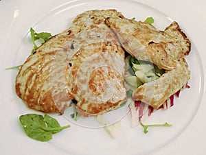 Marinated duck fillet on a white background