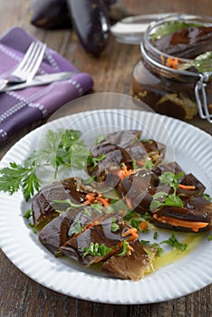 Marinated eggplant