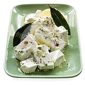 Marinated Feta Cheese with Bay Leaves