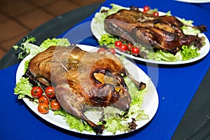 Marinated grilled healthy chicken breasts cooked