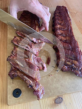 Marinated grilled pare ribs photo