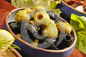 Marinated olives