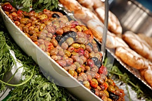 Marinated olives