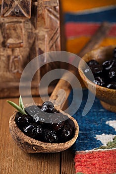 marinated Olives in old spoon