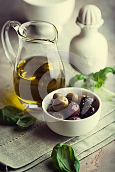 Marinated Olives and Olive Oil