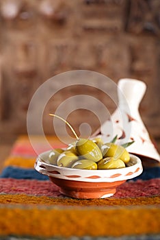 Marinated Olives in tajine bowls